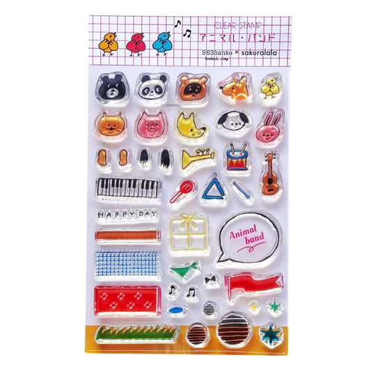 963hanko x Sakuralala Animal Band Clear Stamps · Sakuralala