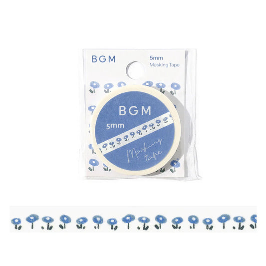 Small Blue Flower Washi Tape · BGM