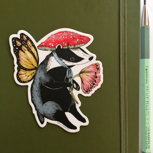 Badger Fairy Sticker · Marika Paz Illustration