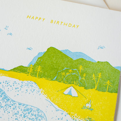 Beachy Birthday Card · Homework Letterpress Studio