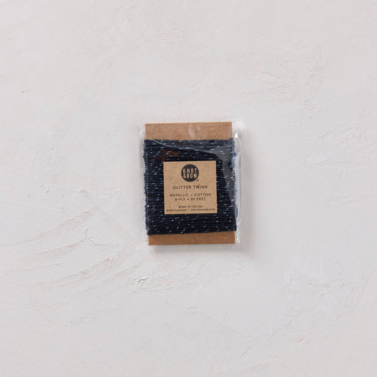 Prism Black Glitter Twine Card  · Knot & Bow