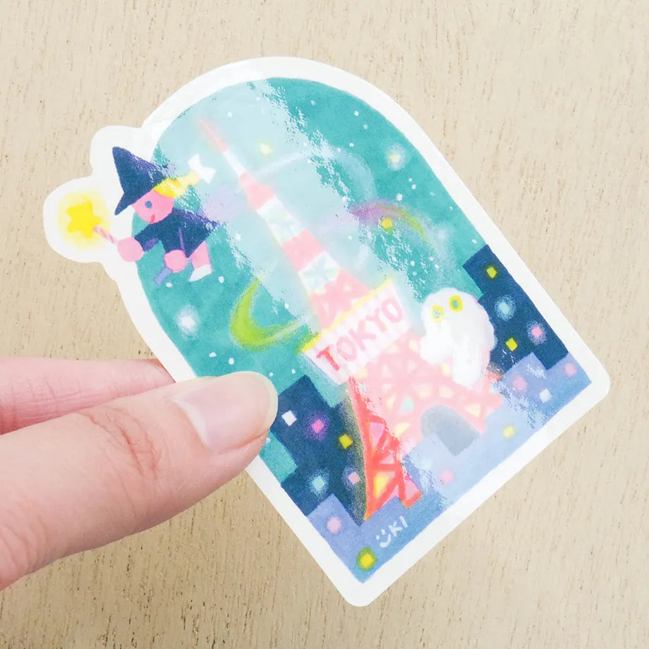 gloss sticker stickers tokyo japan witch magic night sky cute ki vinyl