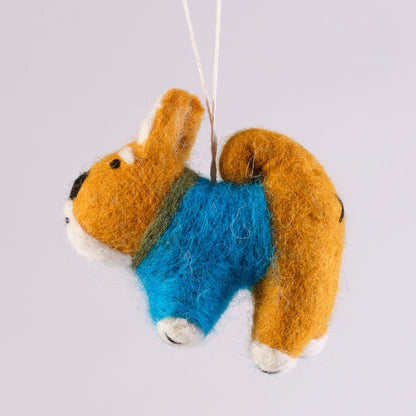 'Shishi' Hanging Dog Felt Ornament · Wrap