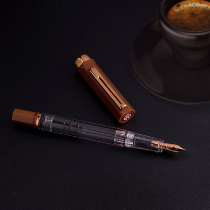 TWSBI ECO Espresso w/ Bronze Fountain Pen · Fine