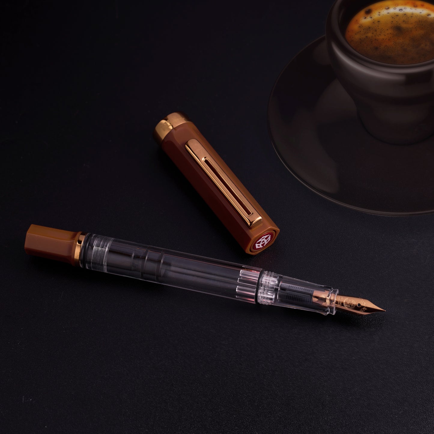 TWSBI ECO Espresso w/ Bronze Fountain Pen · Medium