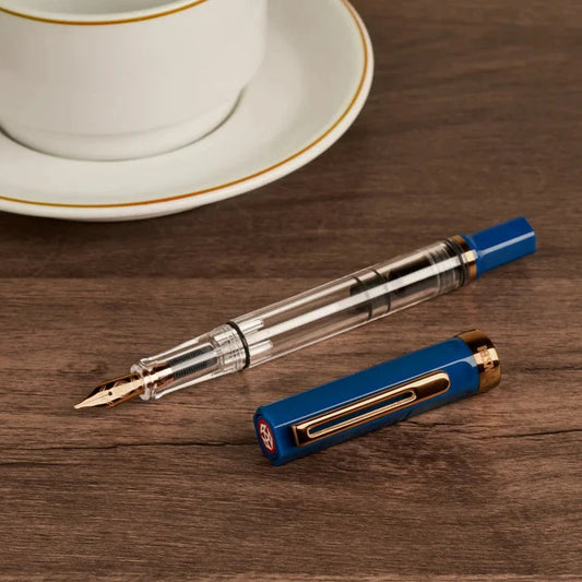 TWSBI ECO Indigo Blue + Bronze Fountain Pen · Medium