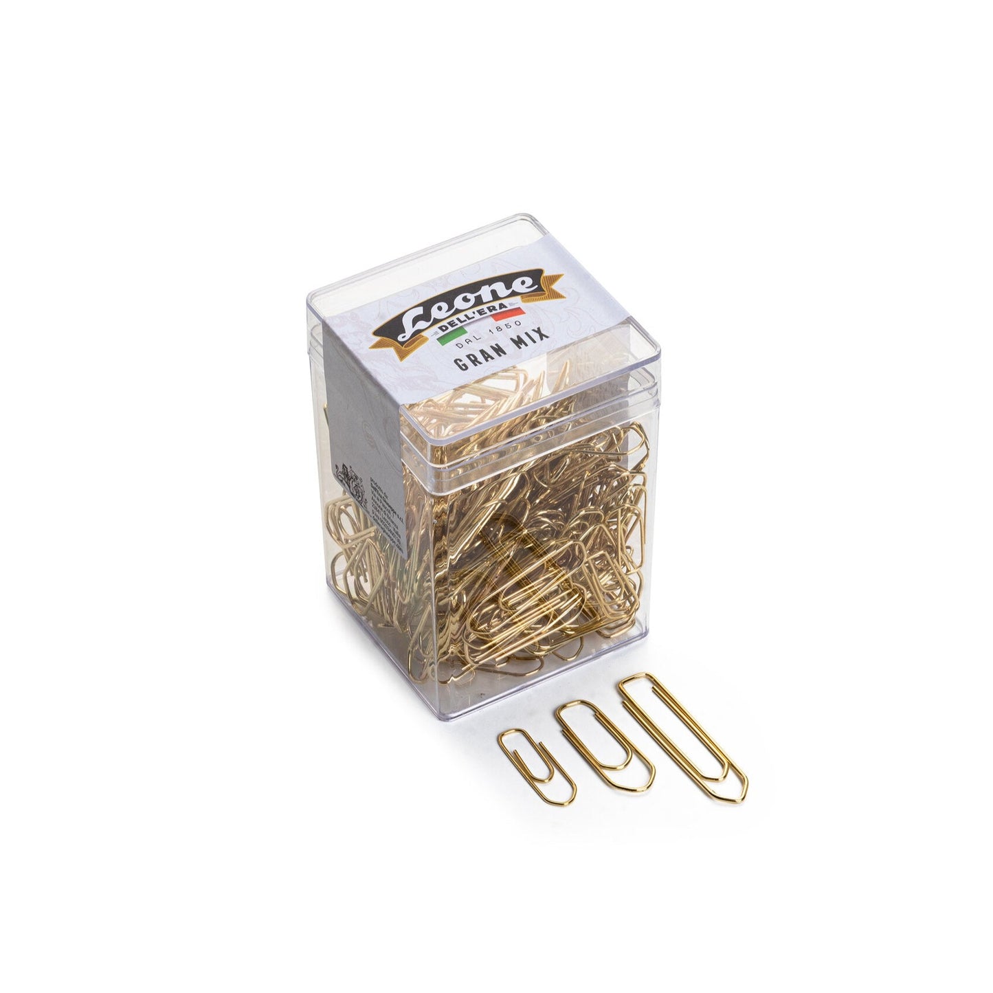 Leone-Dell'era Gran Mix Brass-Plated Paper Clips