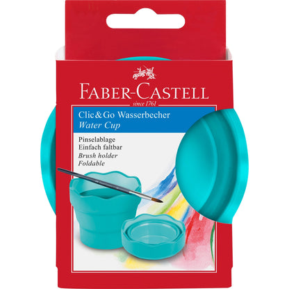 Clic & Go Collapsable Water Cup For Painting in Turquoise · Faber-Castell
