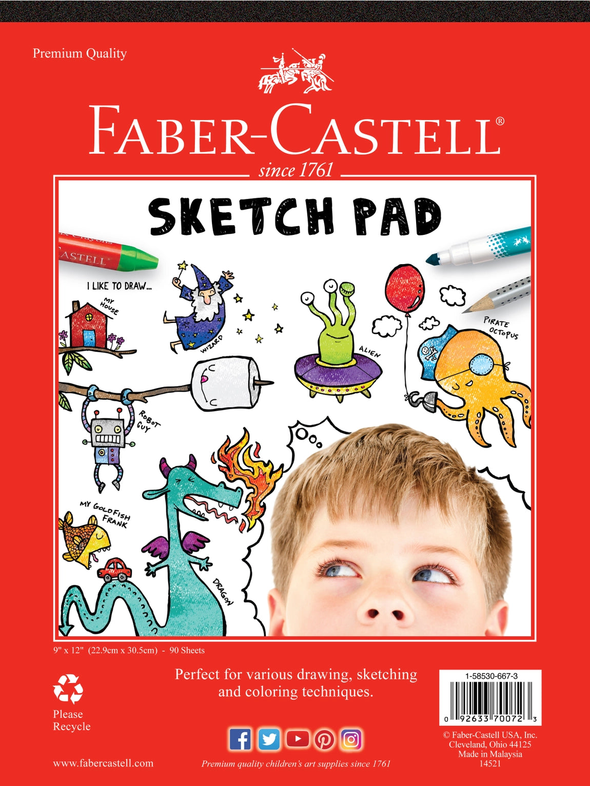 Sketch Pad For Drawing 9" X 12" · Faber-Castell