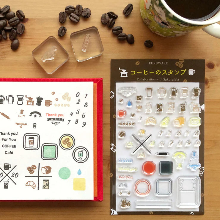 Coffee x Fukuwake Clear Stamps · Sakuralala