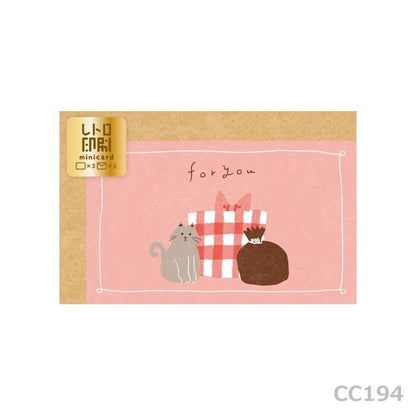 Cat Gift Retro Print Mini Card Set · Furukawashiko