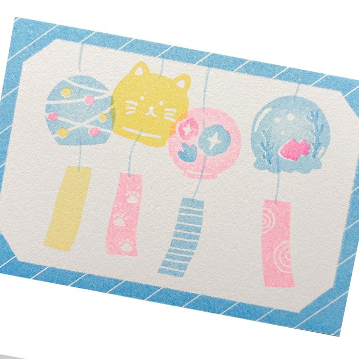 Pastel Wind Chime Riso Postcard