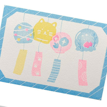 Pastel Wind Chime Riso Postcard
