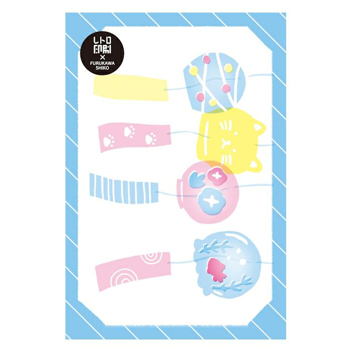 Pastel Wind Chime Riso Postcard