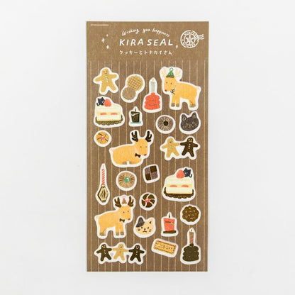 Cookies and Reindeer Foil Stamped Sticker Sheet · Furukawashiko