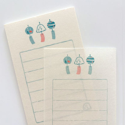 Chimes Ghost Summer Wind Blue Lined Letter Set Mail