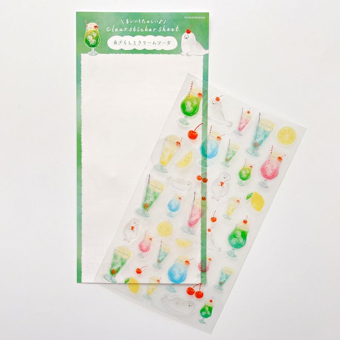 Soda Clear Sticker Seal Cute Japanese
