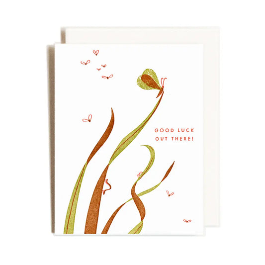 Good Luck Bug Encouragement Card · Homework Letterpress Studio