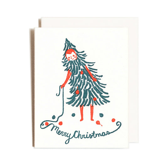 Christmas Girl Card · Homework Letterpress Studio