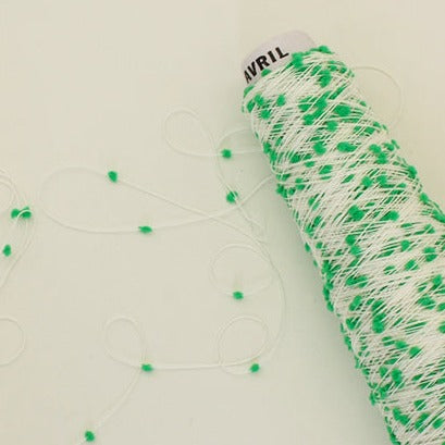 Green Dot Mizutama Minicone · AVRIL Yarn