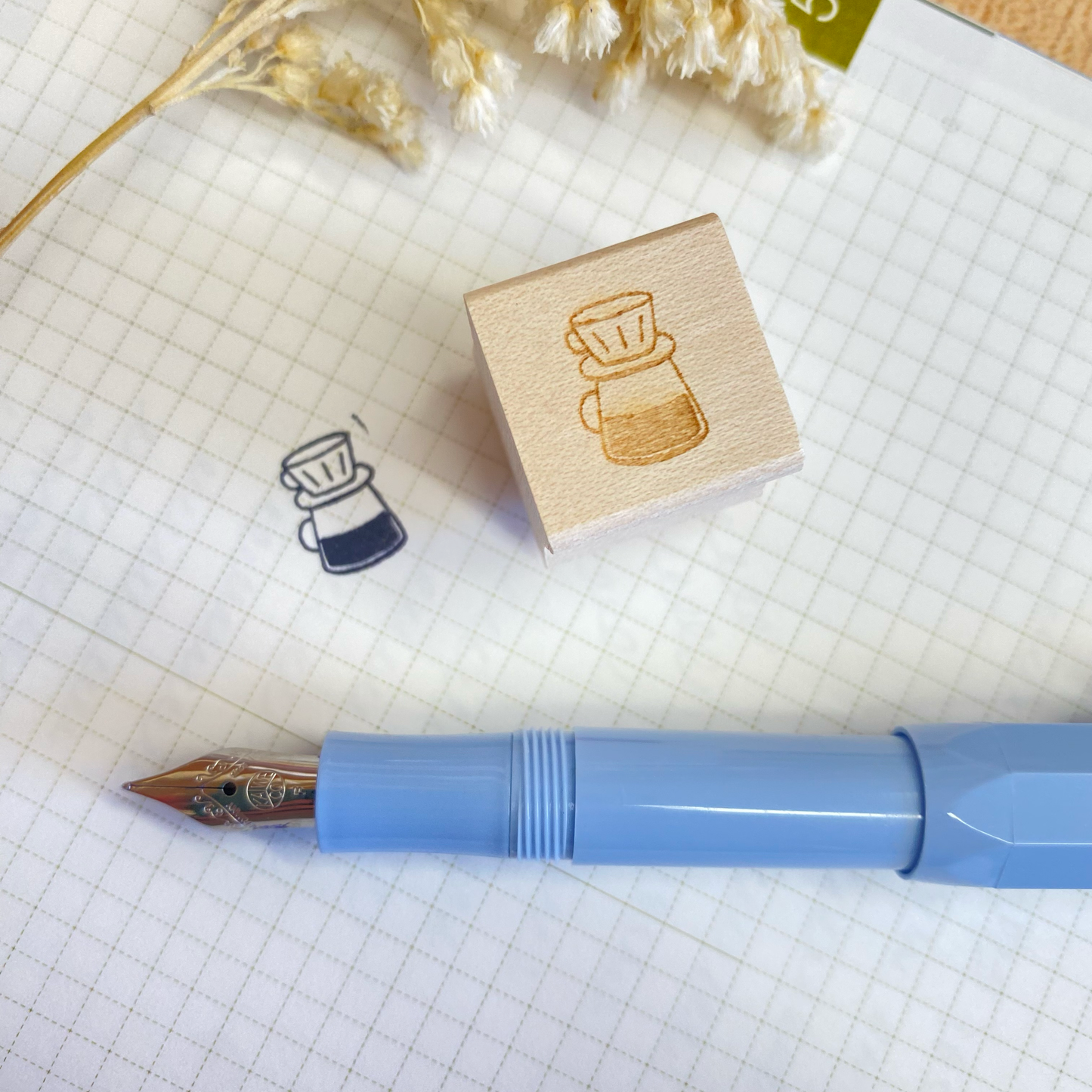 Coffee Wooden Rubber Stamps · Paper Plant Co