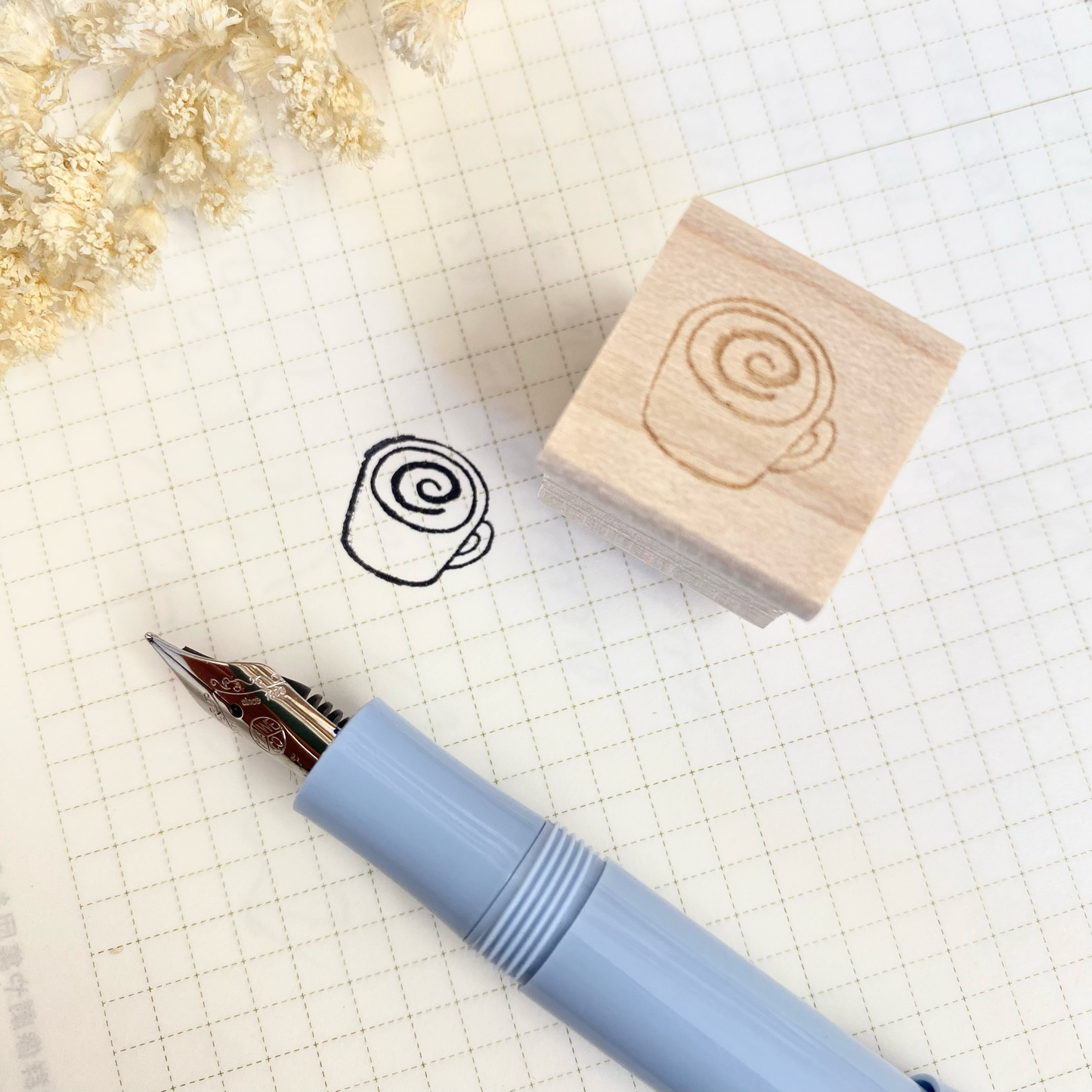 Coffee Wooden Rubber Stamps · Paper Plant Co