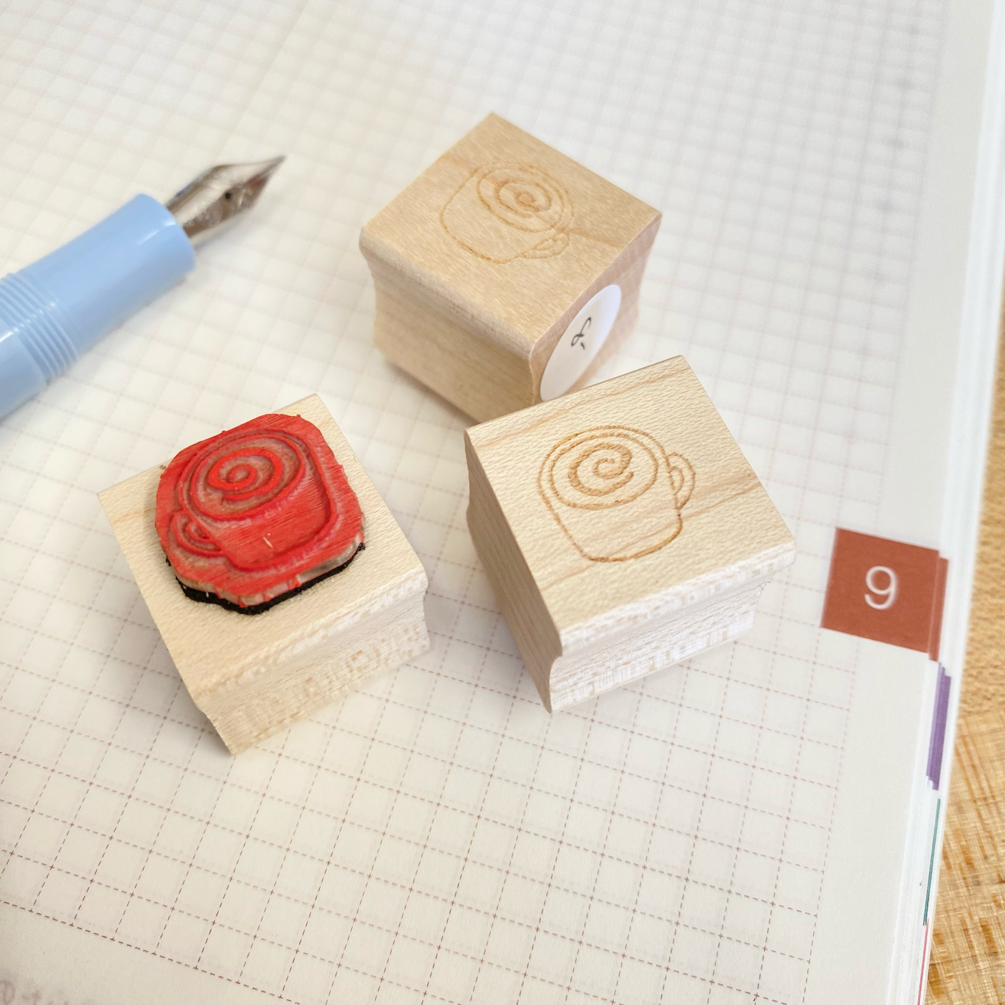 Coffee Wooden Rubber Stamps · Paper Plant Co