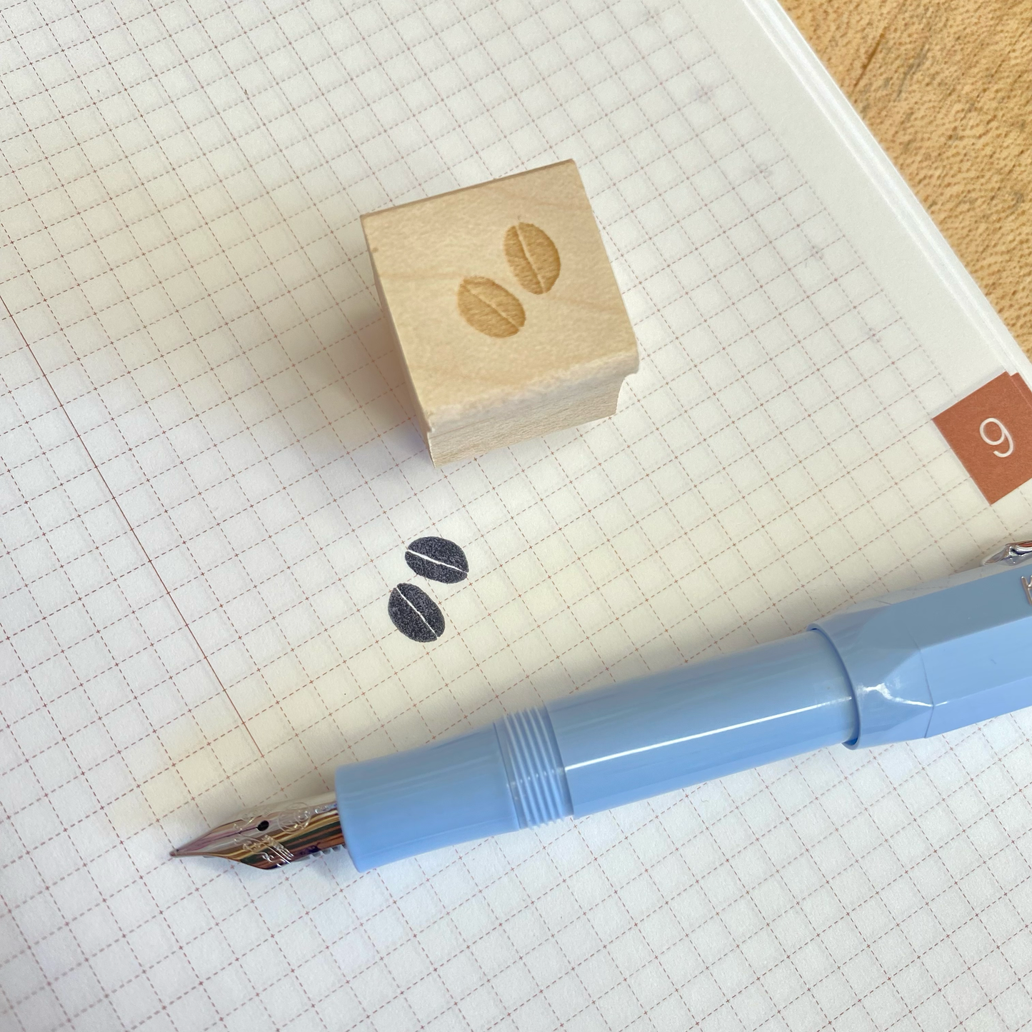 Coffee Wooden Rubber Stamps · Paper Plant Co