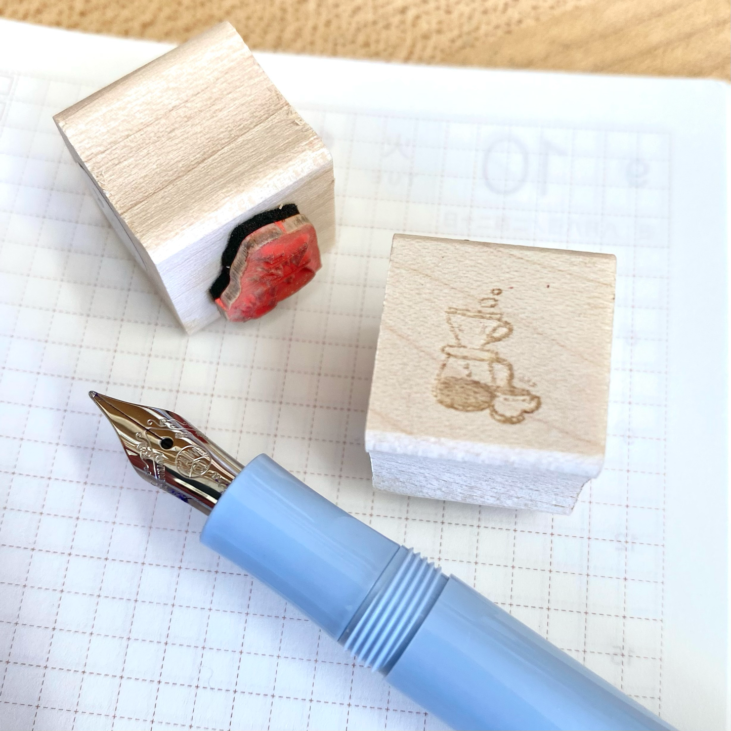 Coffee Wooden Rubber Stamps · Paper Plant Co
