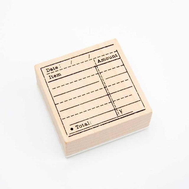 Budget Planner Wooden Rubber Stamp