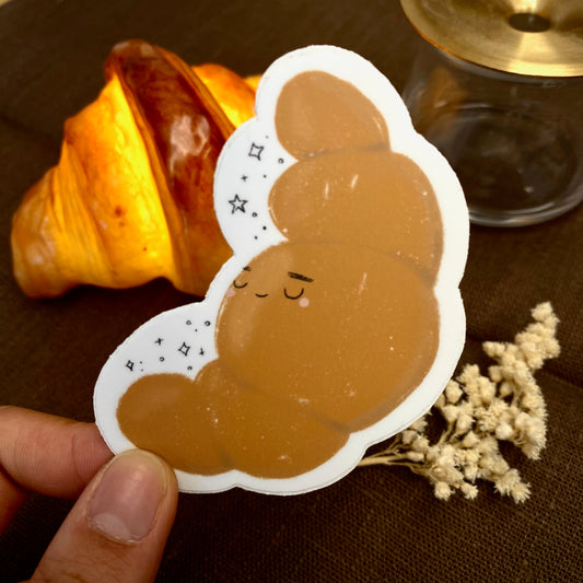 Sleeping Croissant Sticker