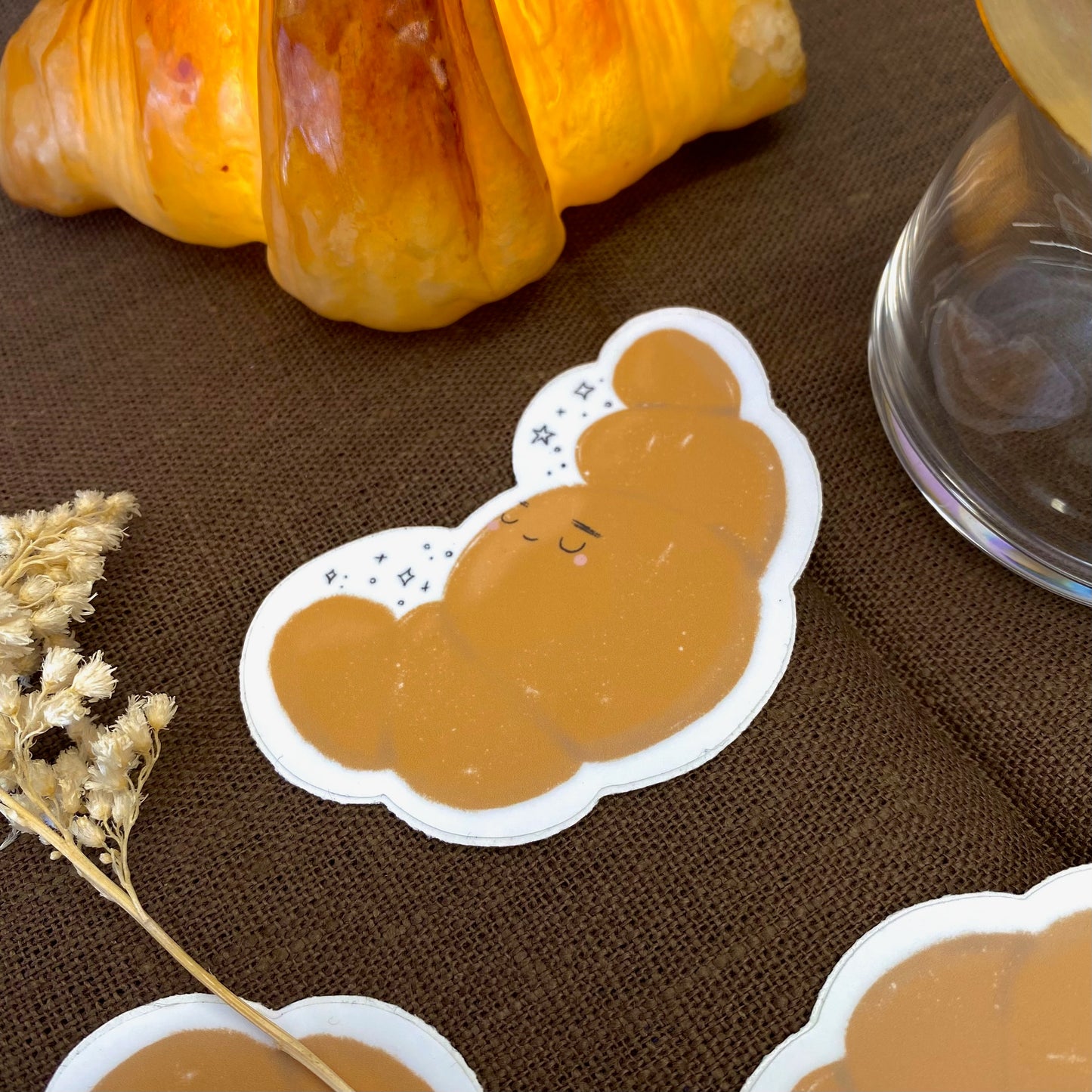 Sleeping Croissant Sticker