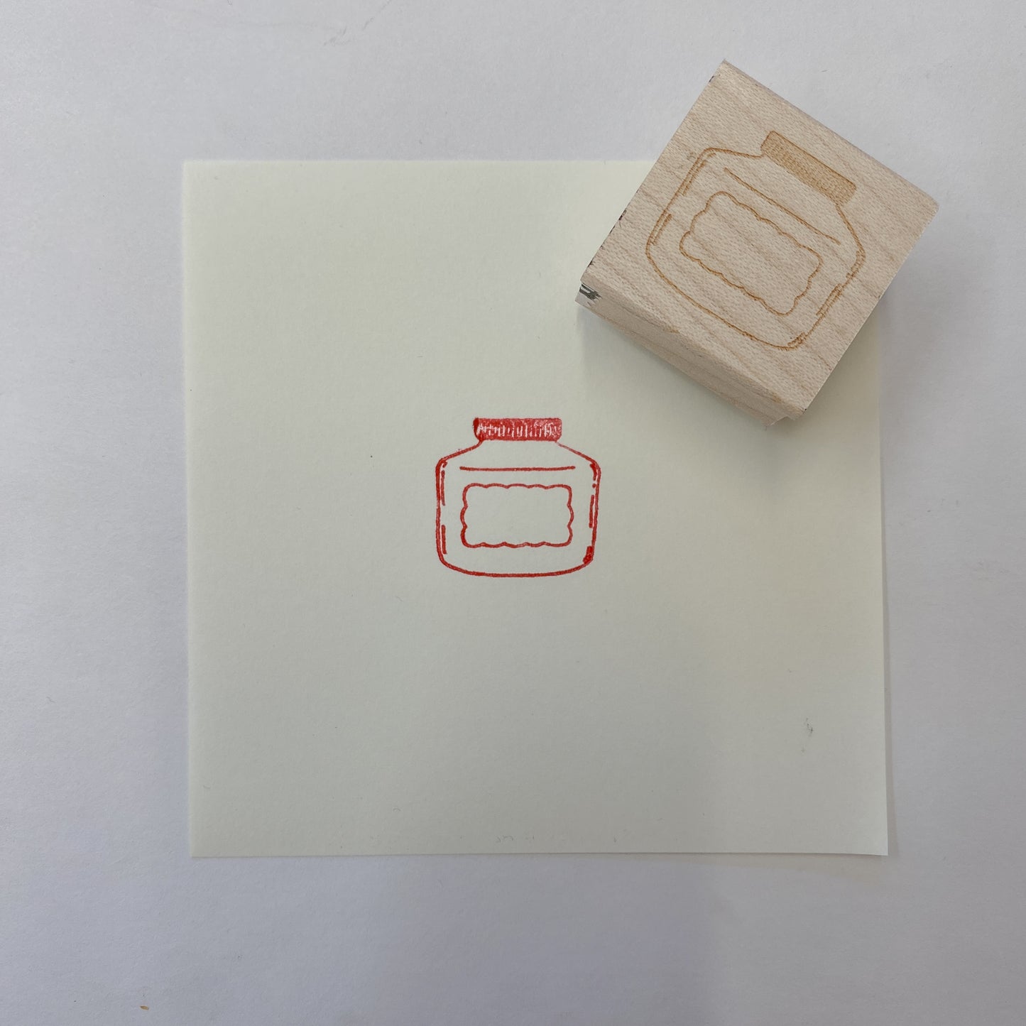 Ink Bottle Wooden Rubber Stamps