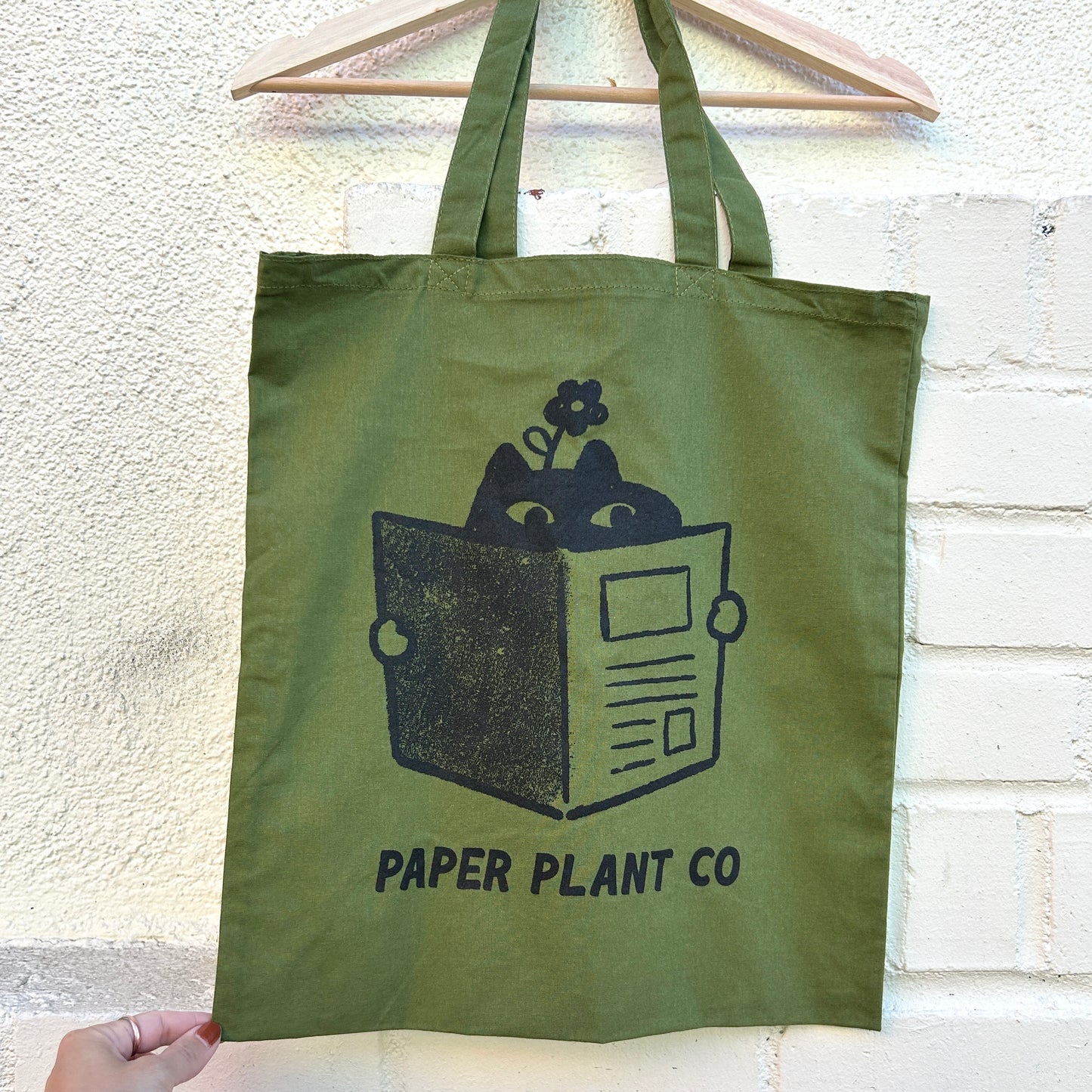Olive Green / Newspaper Tote · Paper Plant Co. Original