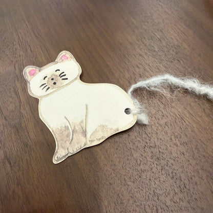 Cat Bookmarks with Yarn Tails · Paper Message