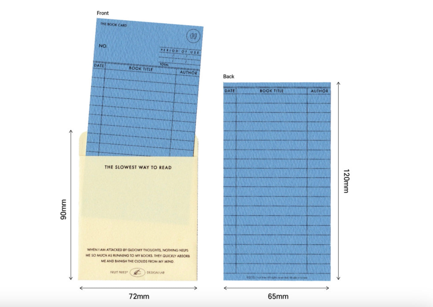 The Book Reading Card and Storage Pocket Envelope  · Fruit Fries