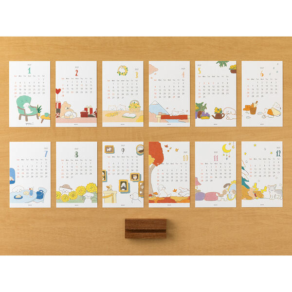 2027 Dog Stand Calendar · Midori