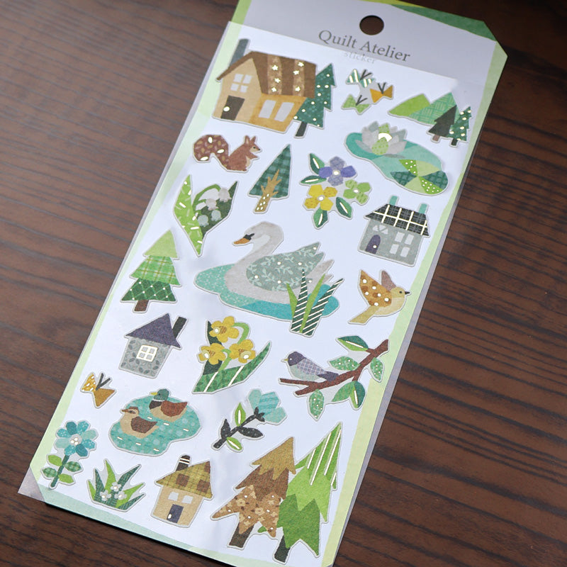 House Near The Lake Quilt Atelier Series Sticker Sheet · Mind Wave