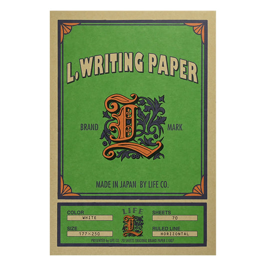 L. Writing Paper Ruled Pad《Green Cover》
