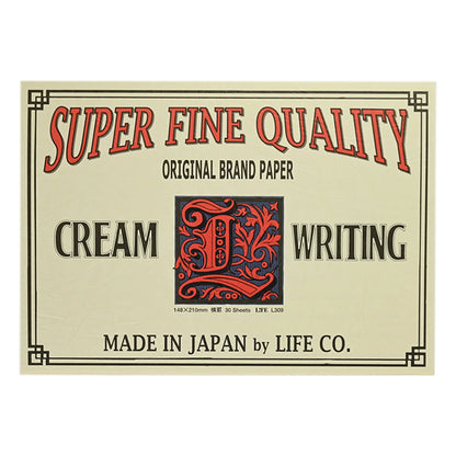 L. Writing Paper A5 Horizontal Ruled Pad《Cream》