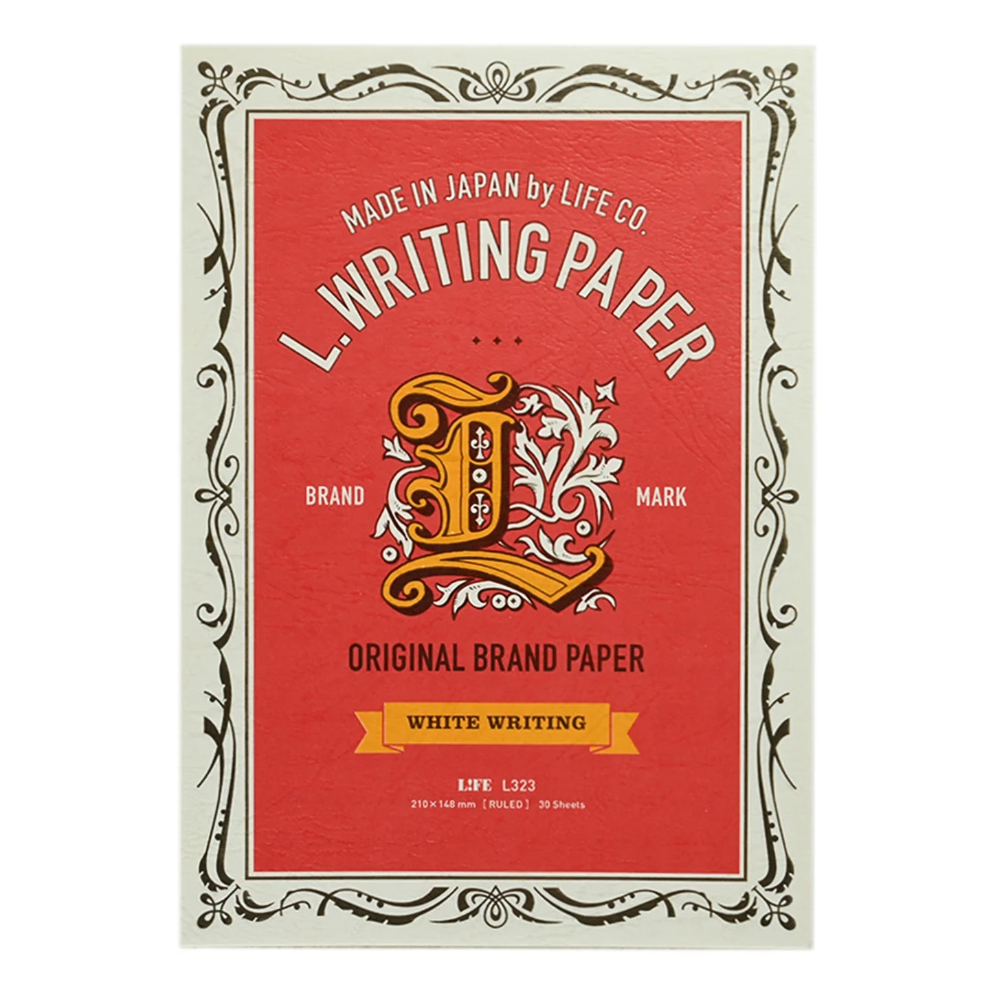 L. Writing Paper A5 Ruled Pad《Red Cover》