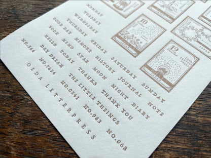 Bronze Letterpress Sticker Sheet · OEDA Letterpress