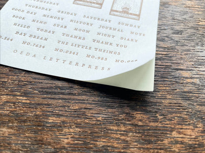 Bronze Letterpress Sticker Sheet · OEDA Letterpress