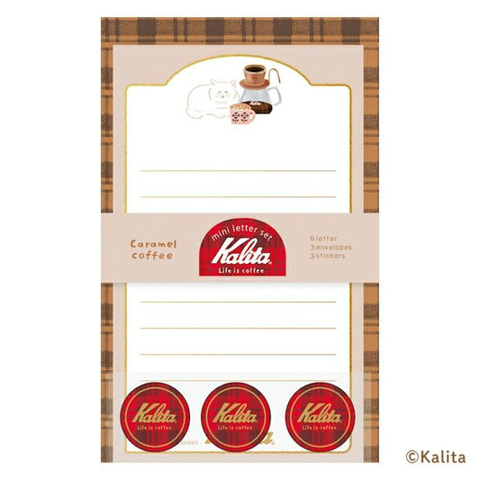 Caramel Coffee Kalita Foil Stamp Mini Letter Set · Furukawashiko