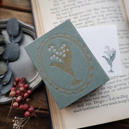 Lily of the Valley Letterpress Matchbox Memo・Keibunsha & meriBUN