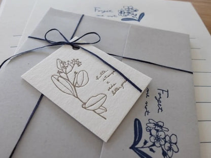 Forget-Me-Not Letterpress Letter Set · OEDA Letterpress