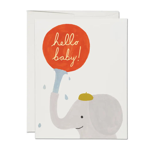 Little Elephant Baby Card - Hello Baby! · Red Cap Cards