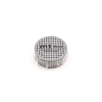 mt deco Washi Tape - Delicate Checkered Black