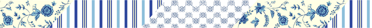mt Washi Tape · Dark Blue Flowers