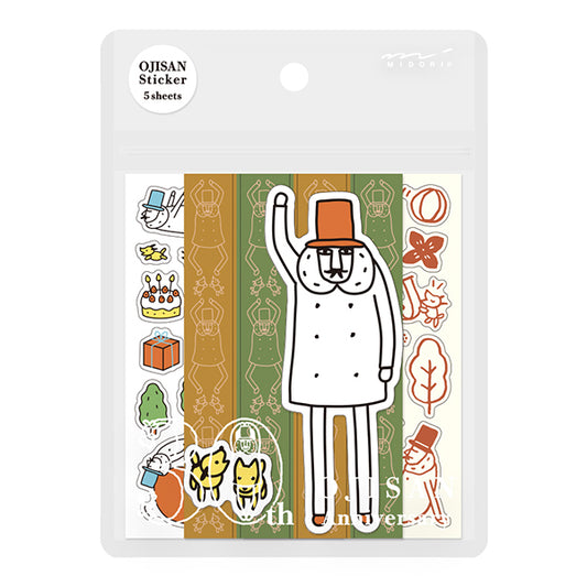 Ojisan 30th Anniversary Decoration A Sticker Set · Midori